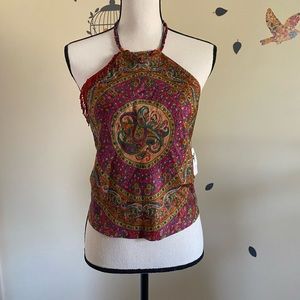 Gorgeous silky one of a kind halter.